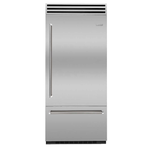 BlueStar BBB36R2PLT 36 Inch Bottom Freezer Refrigerator Pro 22.4 Cu Ft
