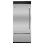 BlueStar BBB36L2PLT 36 Inch Bottom Freezer Refrigerator Pro 22.4 Cu Ft