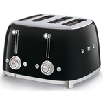Smeg TSF03BLUS Retro 50's Style 4-Slot Toaster 1800 W Black disco@aniks.ca
