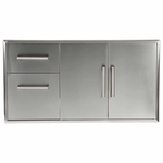Coyote CCD-2DC Combo Unit: Two Drawer Cabinet + Double Access Doors